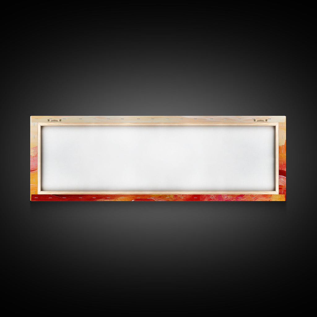 Desert Sunset Painting Warm Abstract Southwest Wall Art Minimalist Mountain Landscape Artwork Boho Home Decor Canvas Print