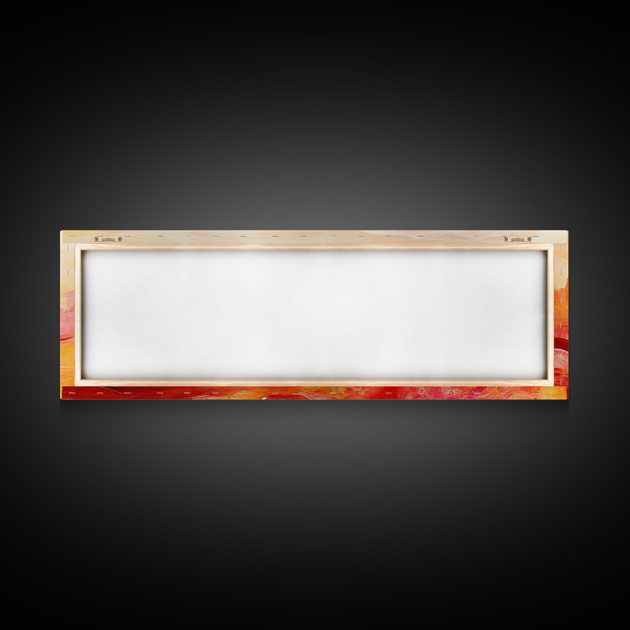Desert Sunset Painting Warm Abstract Southwest Wall Art Minimalist Mountain Landscape Artwork Boho Home Decor Canvas Print