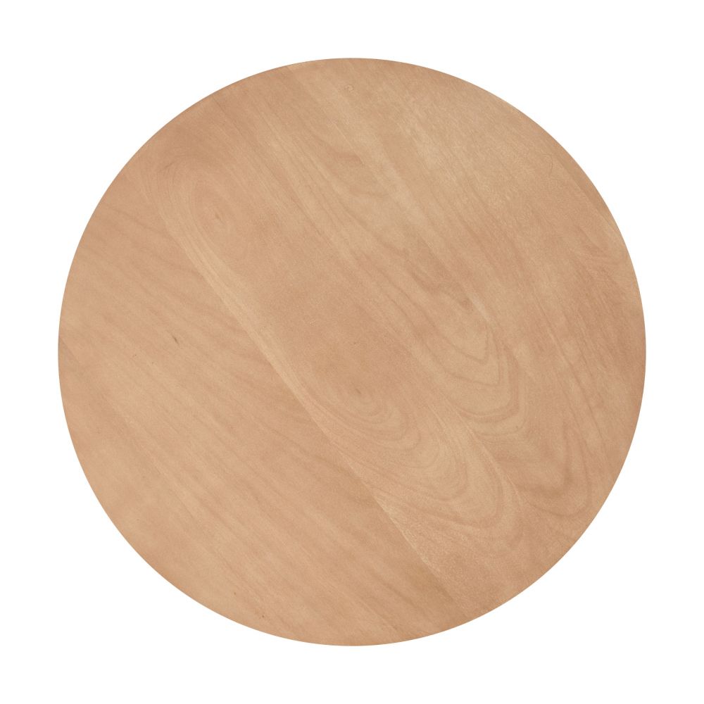 Radiant Natural Wooden Round Side Table