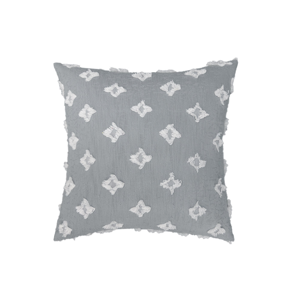 20''x20'' tufted floral 100% cotton throw pillow | 7 colors textured daisy stitch design | boho chic couch & bedroom accent | insert included